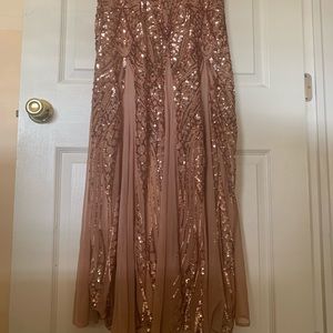 Rose gold sequin gown